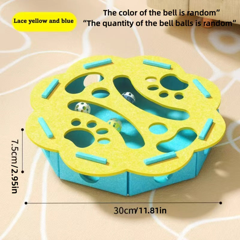 Interactive Cat Maze Toy with Bell Ball – Puzzle Box for Mental Stimulation & Self-Play