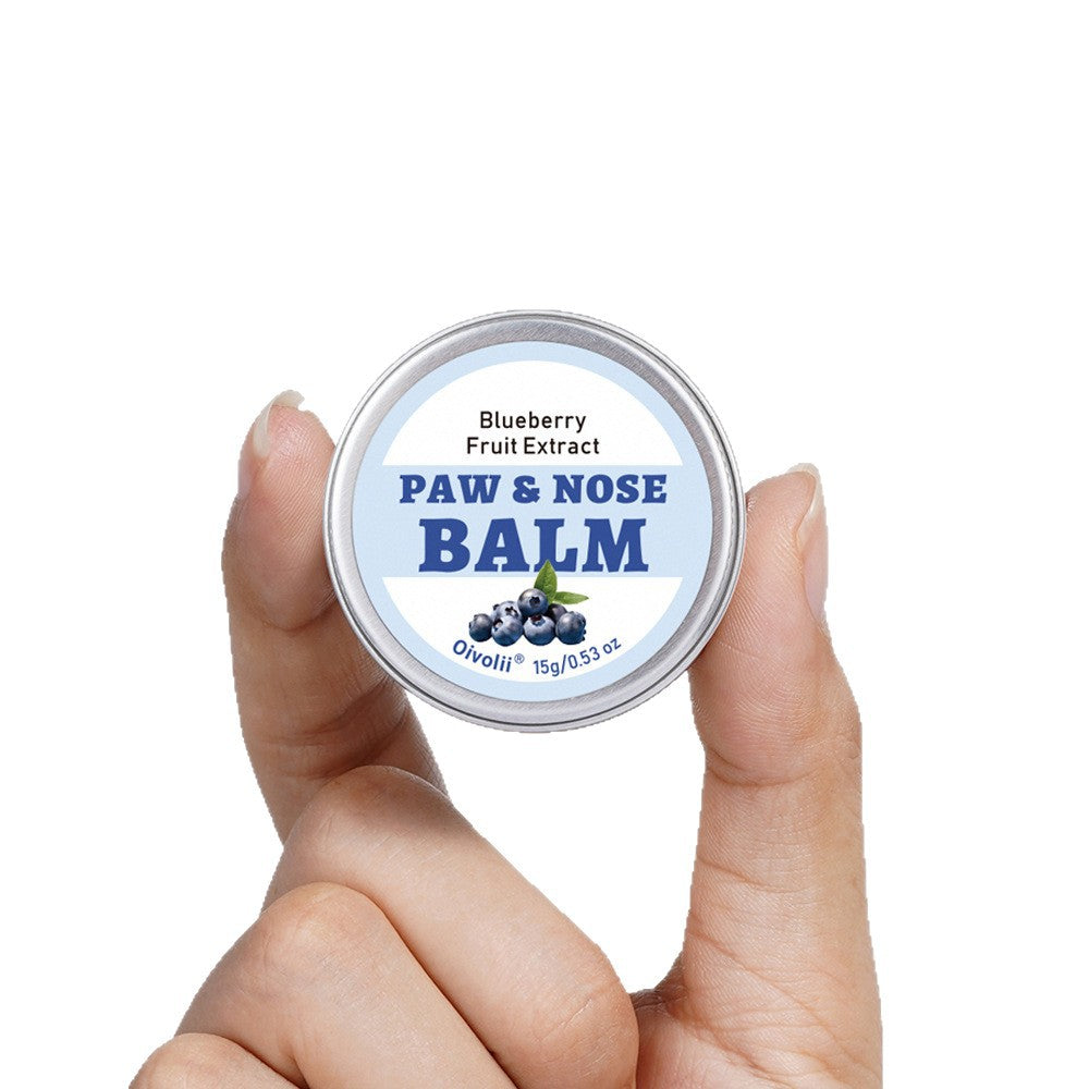 Natural Pet Paw Balm – Healing Moisturizer for Dry, Cracked Paws & Noses (Blueberry & Coconut)