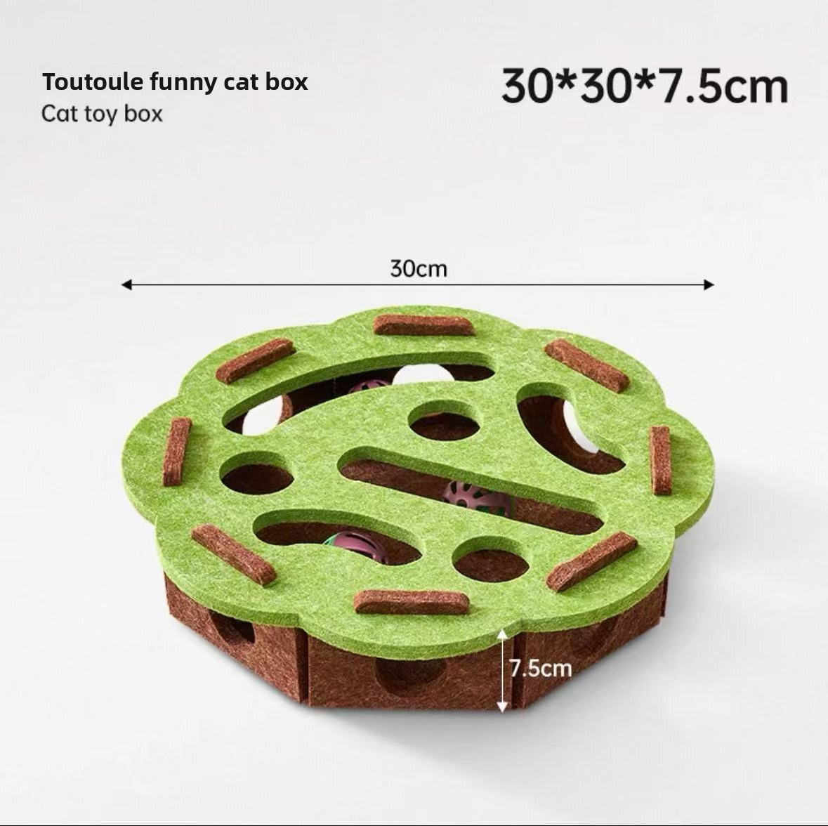 Interactive Cat Maze Toy with Bell Ball – Puzzle Box for Mental Stimulation & Self-Play