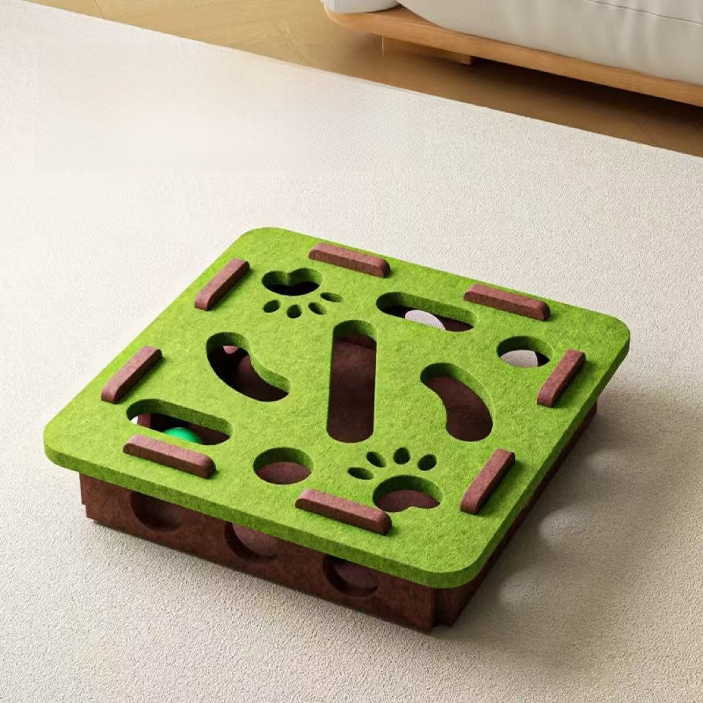 Interactive Cat Maze Toy with Bell Ball – Puzzle Box for Mental Stimulation & Self-Play