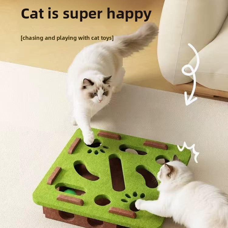 Interactive Cat Maze Toy with Bell Ball – Puzzle Box for Mental Stimulation & Self-Play
