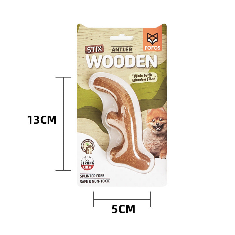 Natural Wood Dog Chew Toys – Dental Health, Bite Resistant, Safe & Durable for All Breeds