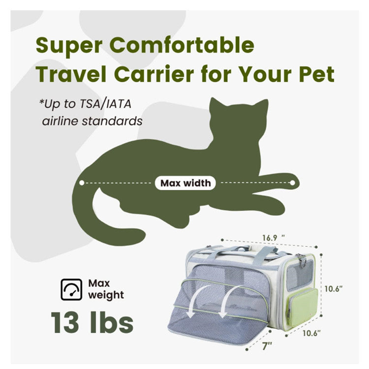 Foldable Pet Travel Backpack with Breathable Mesh