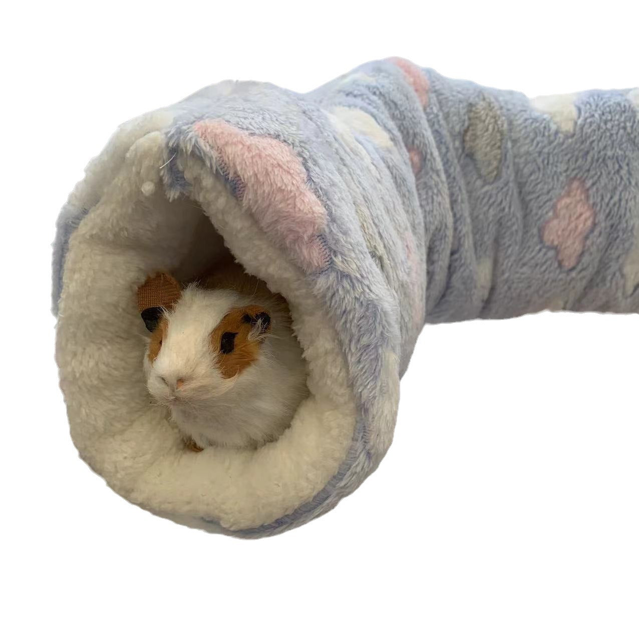 Cozy Pet Tunnel Sleeping Bag – 2-in-1 Play Tunnel & Warm Bed for Small Pets with Cooling Mat Option