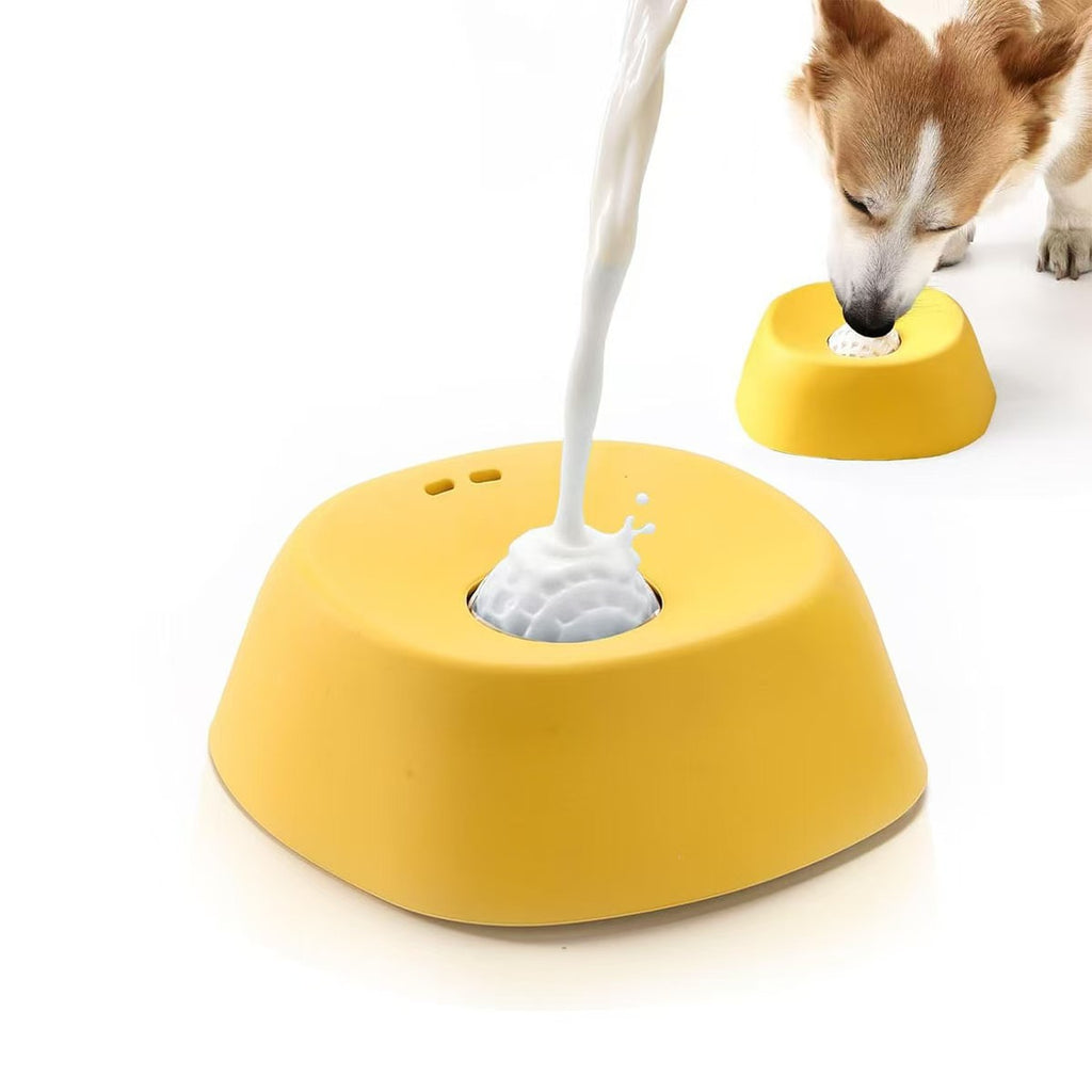 Interactive Slow Feeder Dog Bowl with Ball - Anti-Slip Design