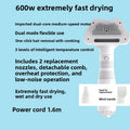 2-in-1 Pet Hair Dryer & Grooming Tool – Fast Drying with Comb Attachment for Dogs & Cats