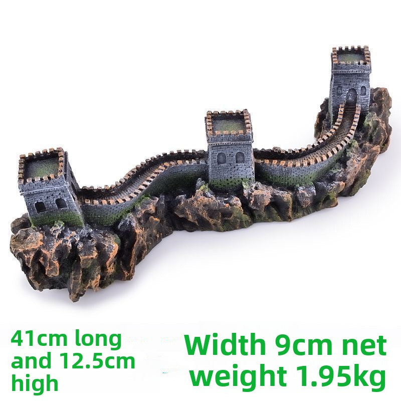 Realistic Aquarium Rockery Ornament – Natural Stone Mountain Landscape Decoration with Fish Hideouts