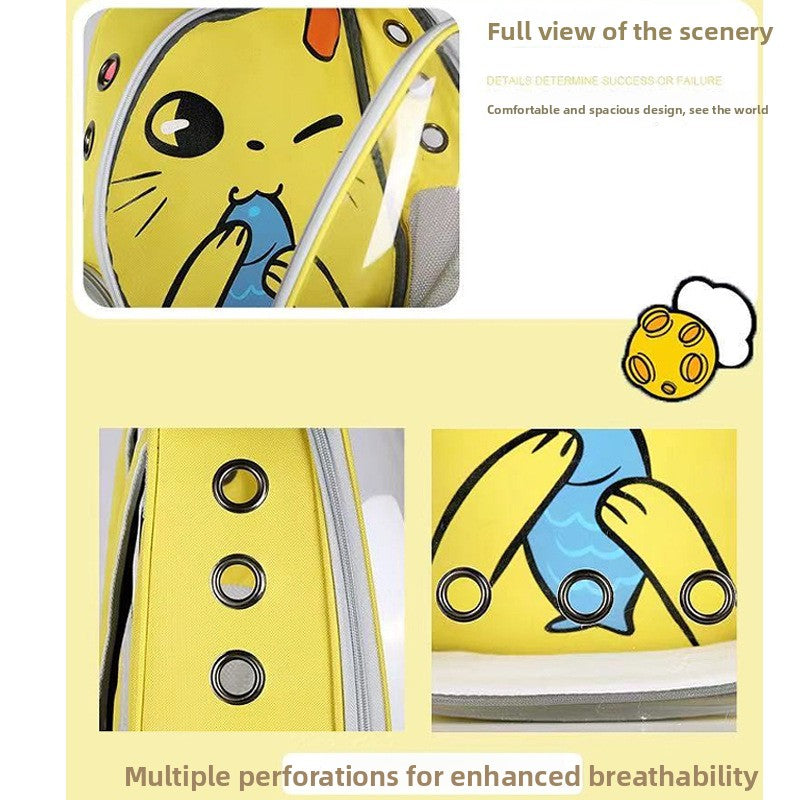 Space Capsule Pet Carrier Backpack with Ventilated Design