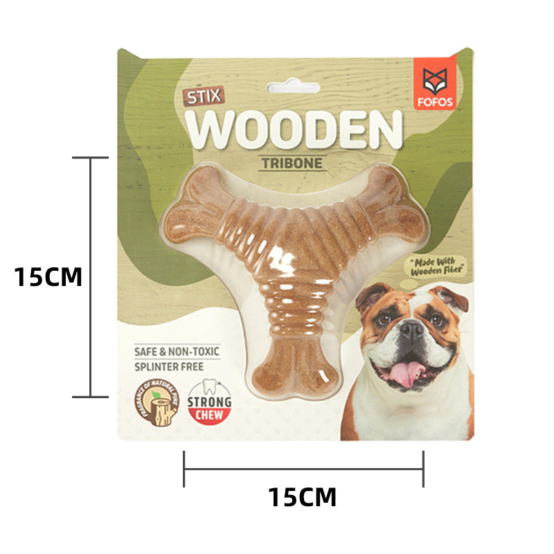 Natural Wood Dog Chew Toys – Dental Health, Bite Resistant, Safe & Durable for All Breeds