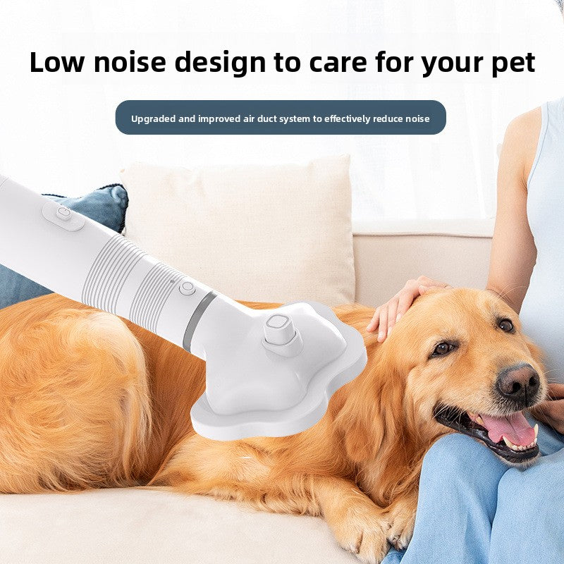 2-in-1 Pet Hair Dryer & Grooming Tool – Fast Drying with Comb Attachment for Dogs & Cats