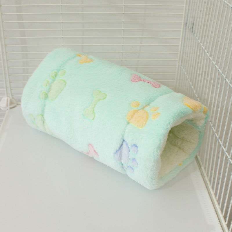 Cozy Pet Tunnel Sleeping Bag – 2-in-1 Play Tunnel & Warm Bed for Small Pets with Cooling Mat Option