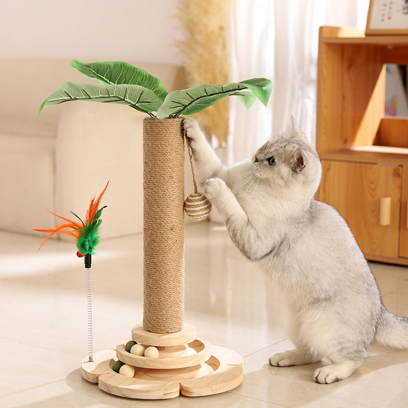 Sisal Cat Climbing Tree – Vertical Scratching Post Tower with Platforms & Natural Sisal Rope
