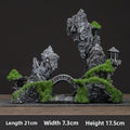 Realistic Aquarium Rockery Ornament – Natural Stone Mountain Landscape Decoration with Fish Hideouts