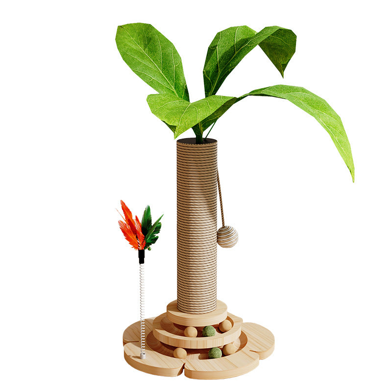 Sisal Cat Climbing Tree – Vertical Scratching Post Tower with Platforms & Natural Sisal Rope