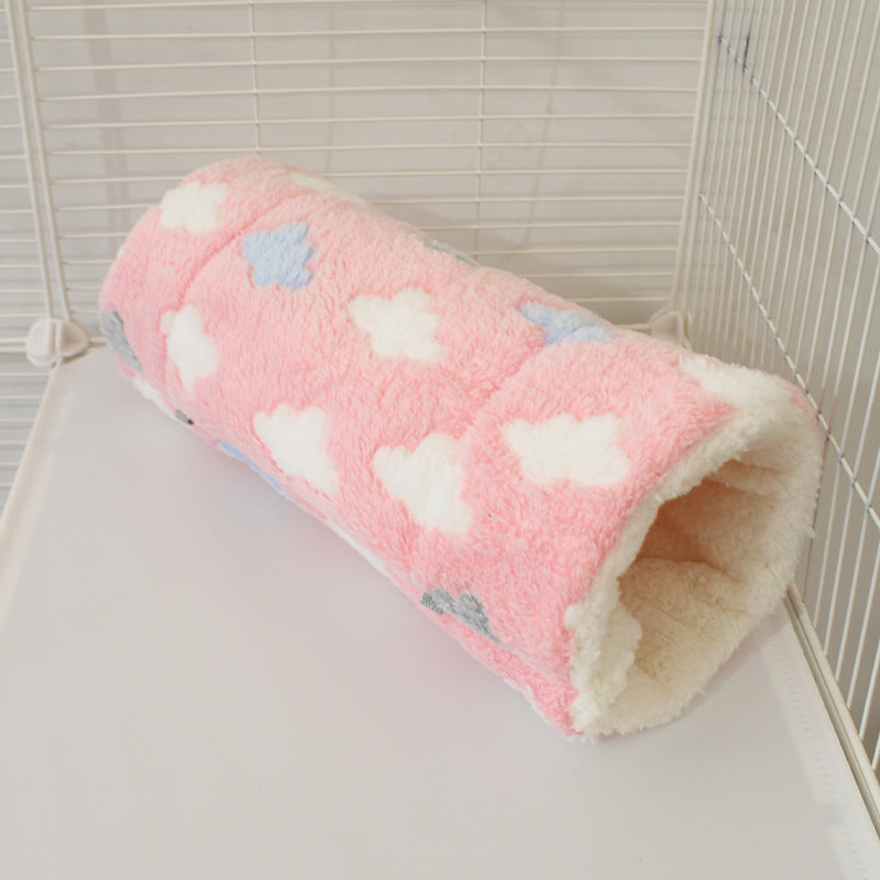 Cozy Pet Tunnel Sleeping Bag – 2-in-1 Play Tunnel & Warm Bed for Small Pets with Cooling Mat Option