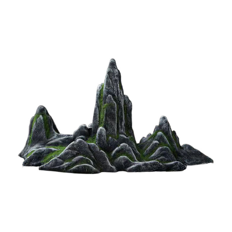 Realistic Aquarium Rockery Ornament – Natural Stone Mountain Landscape Decoration with Fish Hideouts
