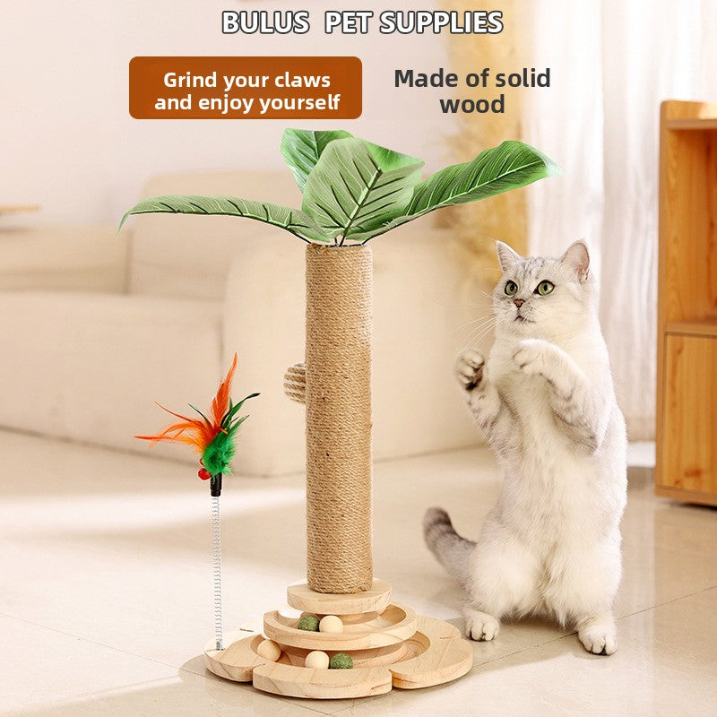 Sisal Cat Climbing Tree – Vertical Scratching Post Tower with Platforms & Natural Sisal Rope