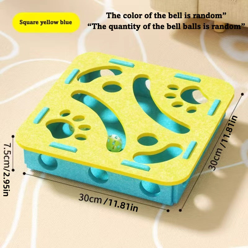 Interactive Cat Maze Toy with Bell Ball – Puzzle Box for Mental Stimulation & Self-Play