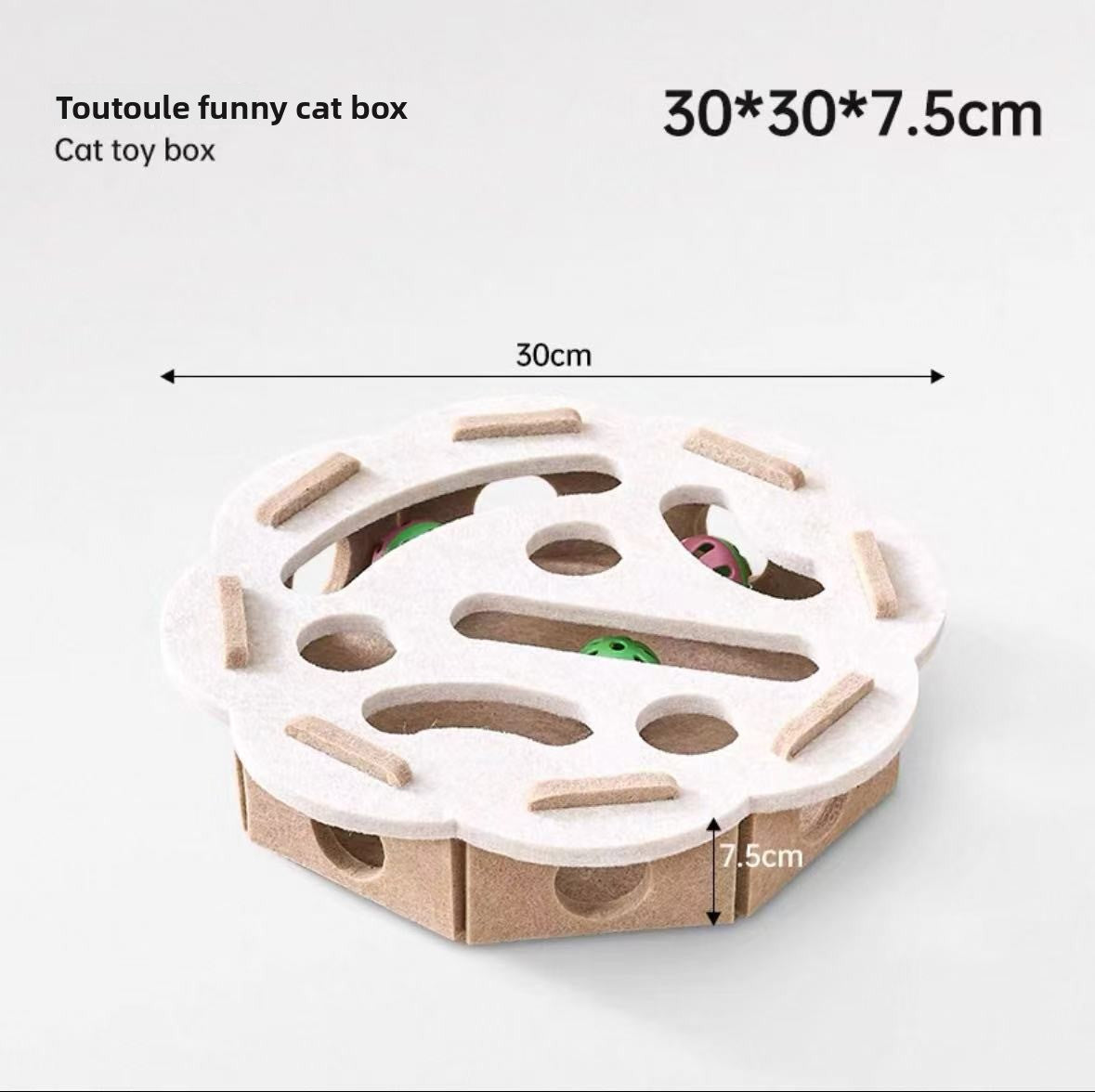 Interactive Cat Maze Toy with Bell Ball – Puzzle Box for Mental Stimulation & Self-Play