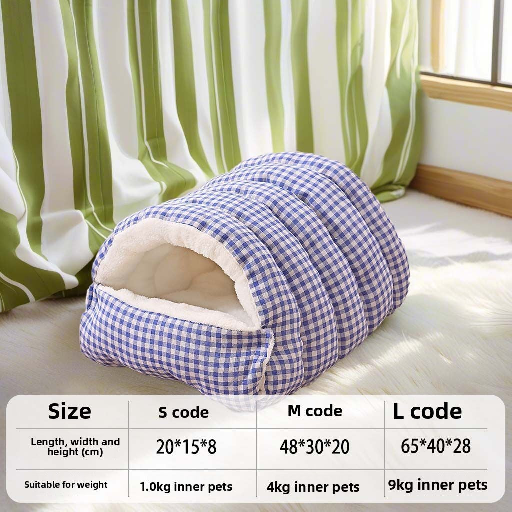 Cozy Honeycomb Cat Cave Bed 🐾