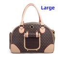Leather Pet Travel Carrier with Anti-Squeeze Design