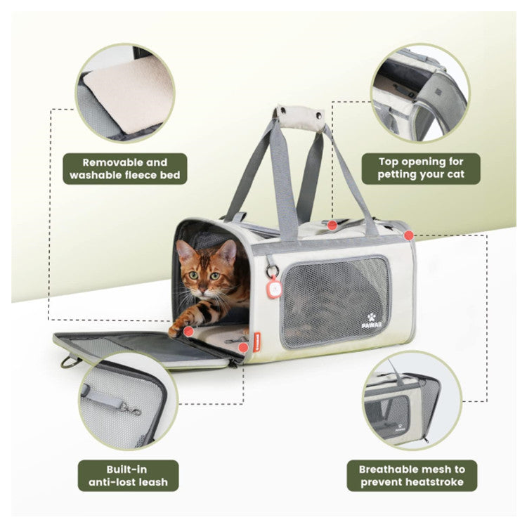 Foldable Pet Travel Backpack with Breathable Mesh
