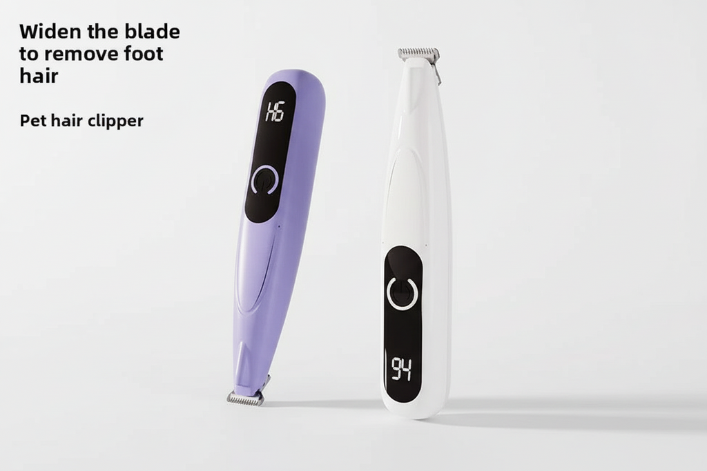 Pet Paw Hair Trimmer with LED Light - Rechargeable Grooming Clipper for Cats & Dogs