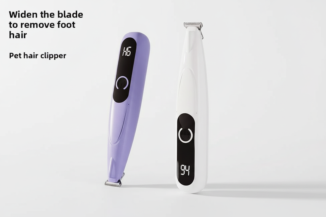 Pet Paw Hair Trimmer with LED Light - Rechargeable Grooming Clipper for Cats & Dogs