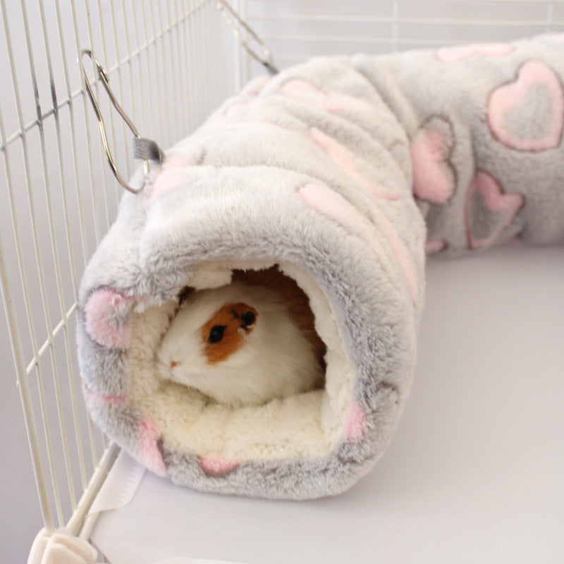 Cozy Pet Tunnel Sleeping Bag – 2-in-1 Play Tunnel & Warm Bed for Small Pets with Cooling Mat Option