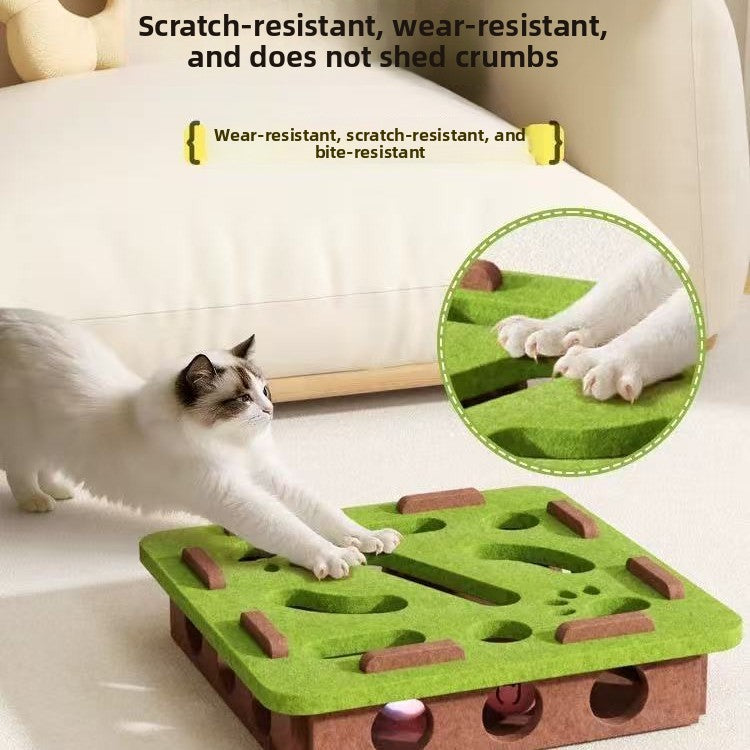 Interactive Cat Maze Toy with Bell Ball – Puzzle Box for Mental Stimulation & Self-Play