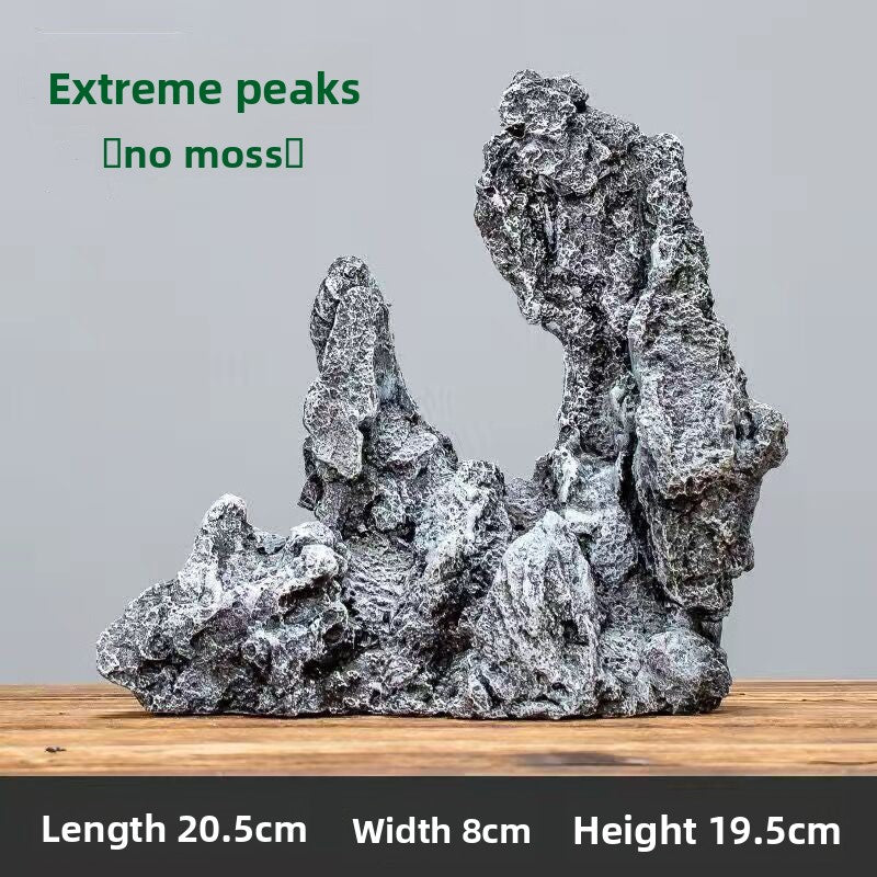 Realistic Aquarium Rockery Ornament – Natural Stone Mountain Landscape Decoration with Fish Hideouts