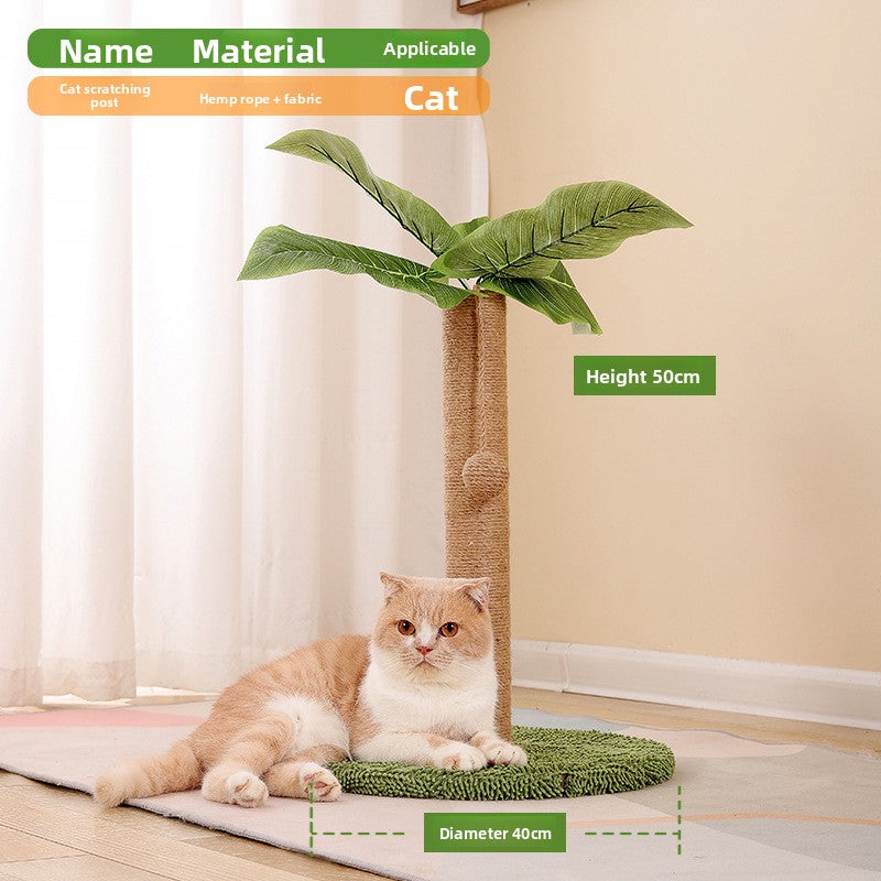 Sisal Cat Climbing Tree – Vertical Scratching Post Tower with Platforms & Natural Sisal Rope