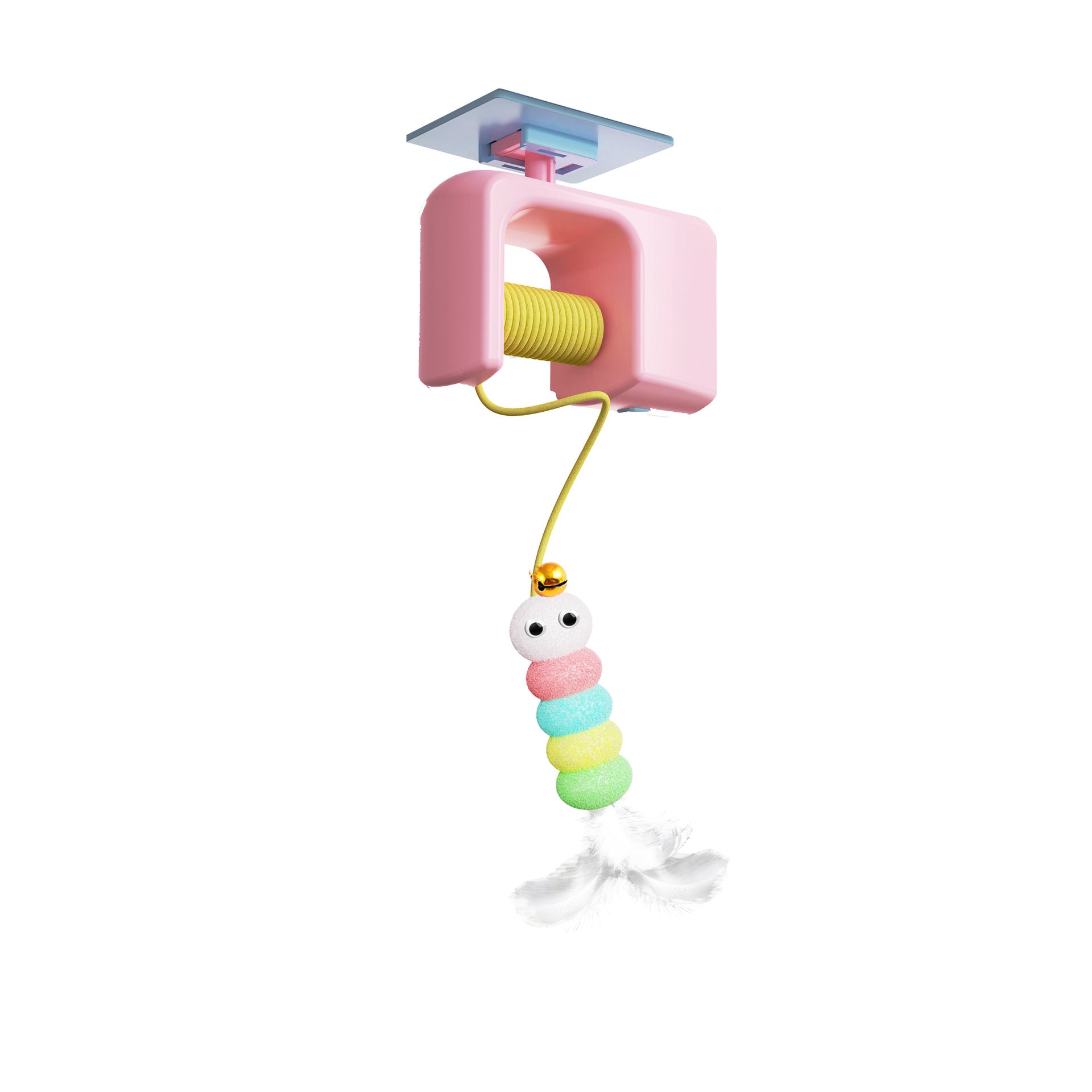 Electric Hanging Door Cat Toy with Teasing Stick