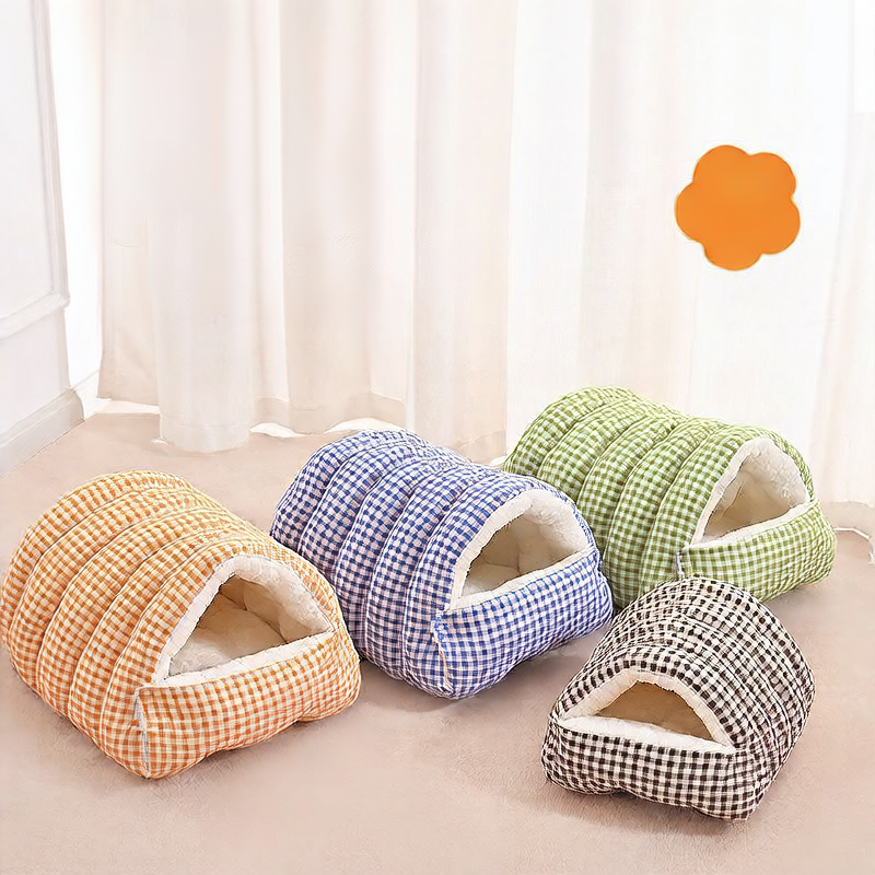 Cozy Honeycomb Cat Cave Bed 🐾