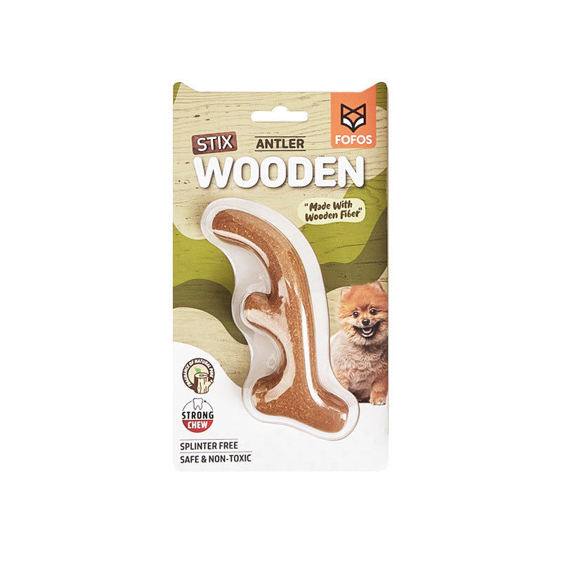 Natural Wood Dog Chew Toys – Dental Health, Bite Resistant, Safe & Durable for All Breeds