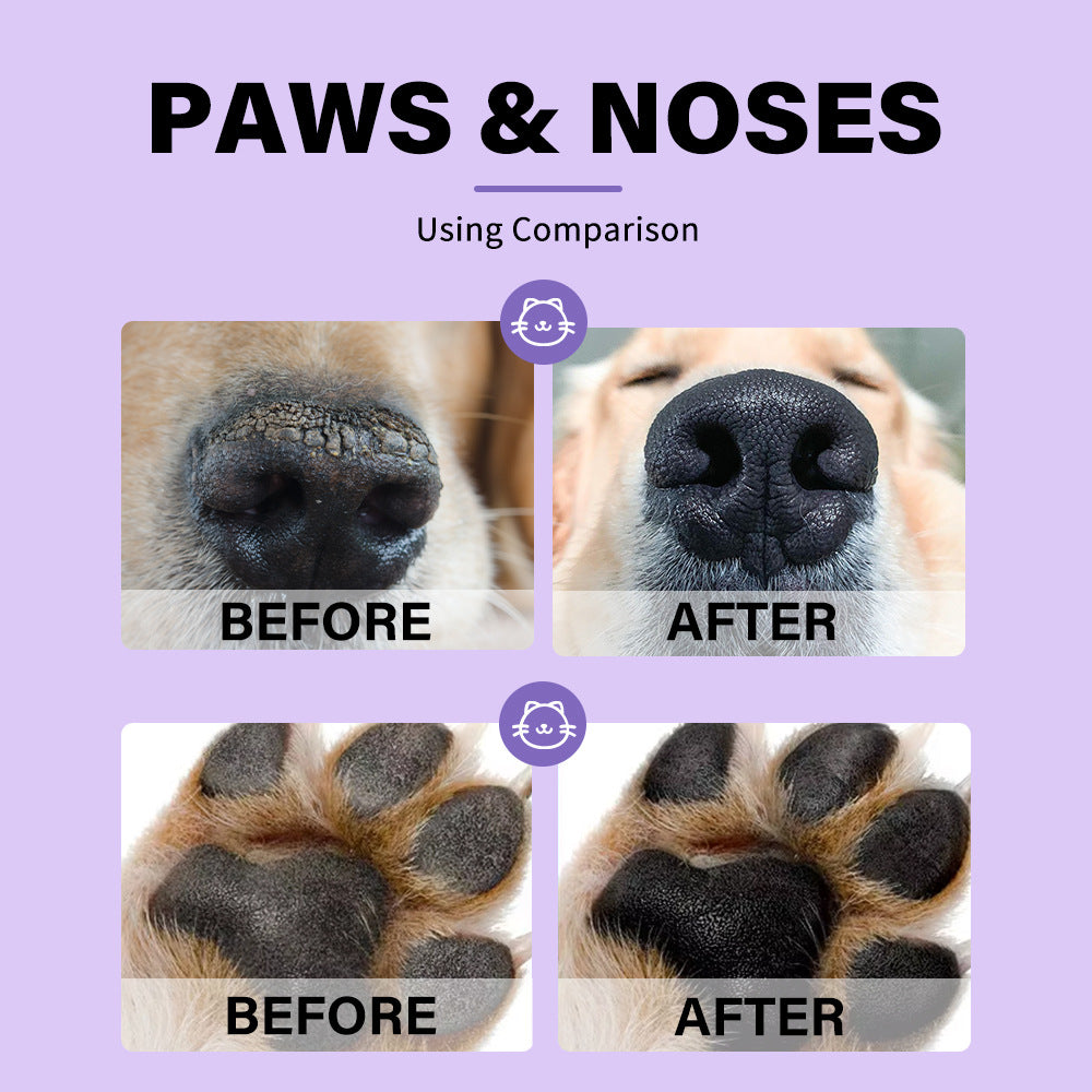 Natural Pet Paw Balm – Healing Moisturizer for Dry, Cracked Paws & Noses (Blueberry & Coconut)