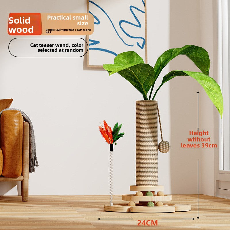 Sisal Cat Climbing Tree – Vertical Scratching Post Tower with Platforms & Natural Sisal Rope