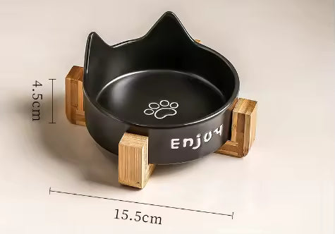 Eco-Friendly Ceramic Pet Bowl – Waterproof Design for Cats & Dogs