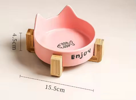 Eco-Friendly Ceramic Pet Bowl – Waterproof Design for Cats & Dogs