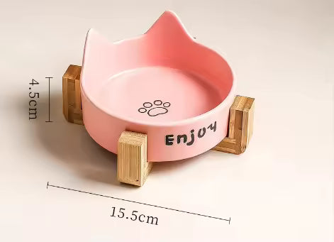 Eco-Friendly Ceramic Pet Bowl – Waterproof Design for Cats & Dogs