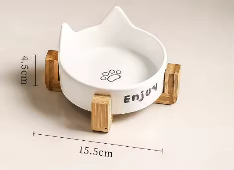 Eco-Friendly Ceramic Pet Bowl – Waterproof Design for Cats & Dogs