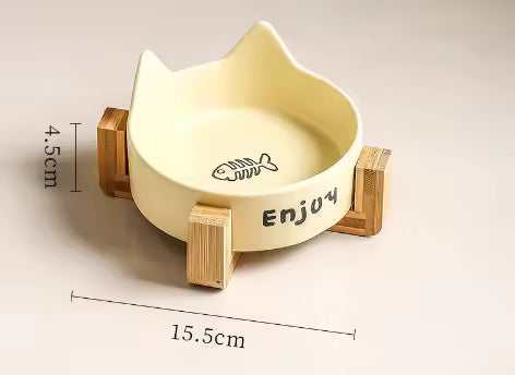 Eco-Friendly Ceramic Pet Bowl – Waterproof Design for Cats & Dogs