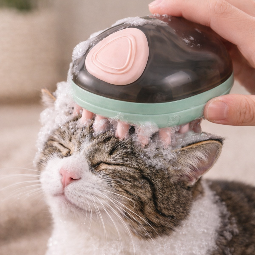2-in-1 Pet Grooming Bath Brush