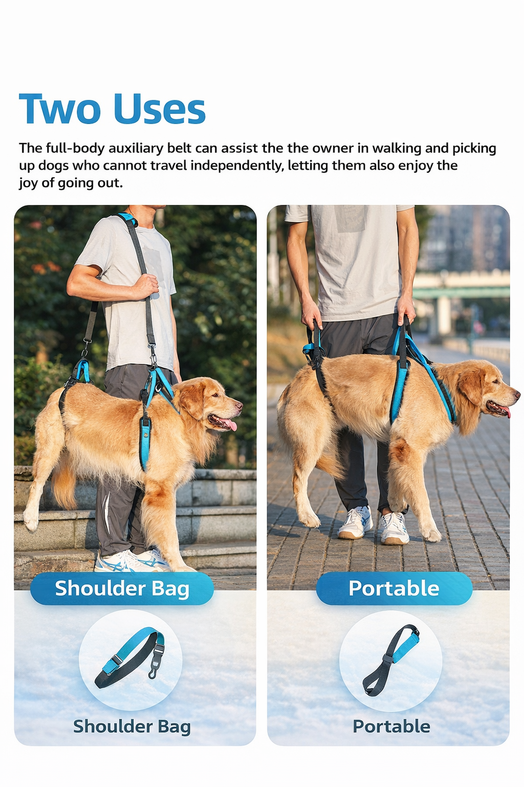 Adjustable Dog Support Harness for Elderly or Injured Pets