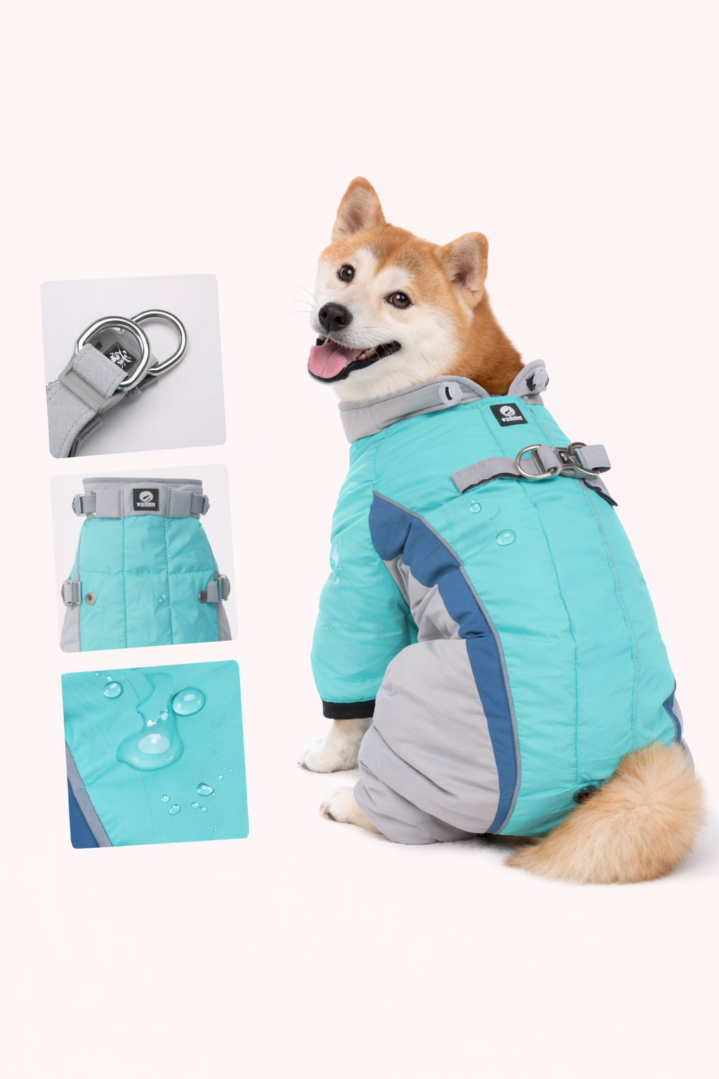 Winter Dog Coat with Full Body Coverage & Reflective Safety
