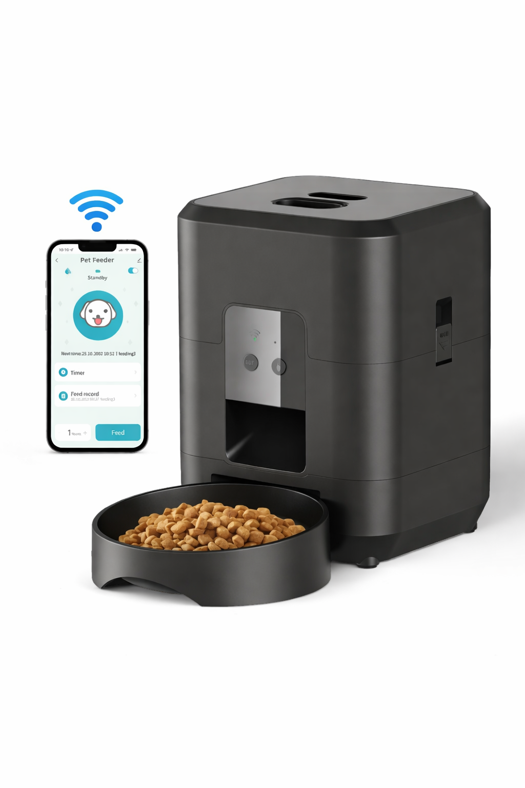 Smart WiFi Pet Feeder with HD Camera - Automatic Feeding & Video Monitoring