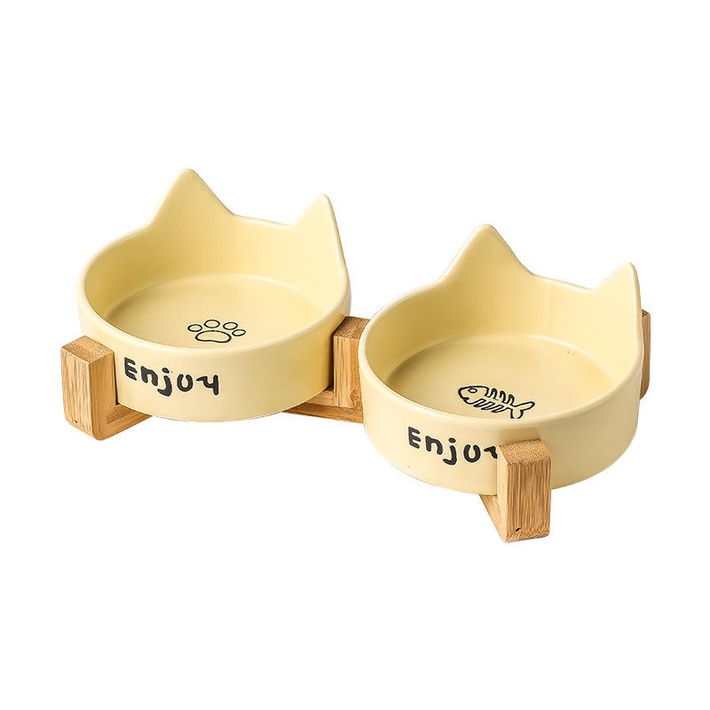 Eco-Friendly Ceramic Pet Bowl – Waterproof Design for Cats & Dogs