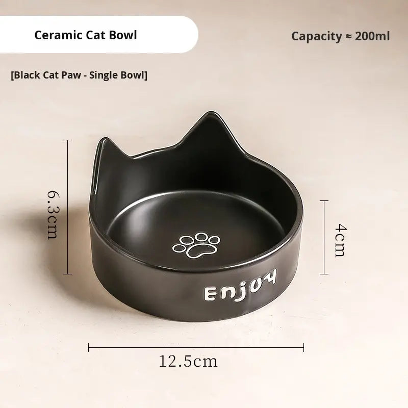 Eco-Friendly Ceramic Pet Bowl – Waterproof Design for Cats & Dogs