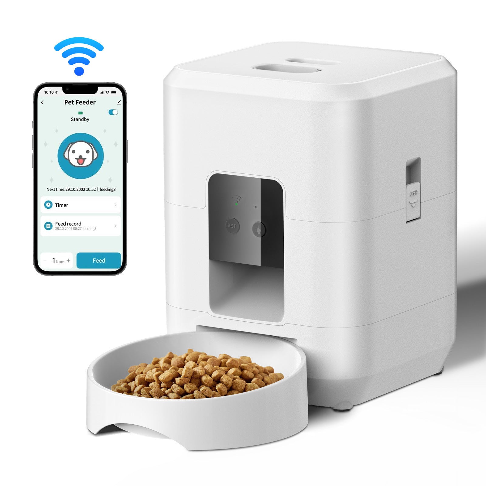 Smart WiFi Pet Feeder with HD Camera - Automatic Feeding & Video Monitoring
