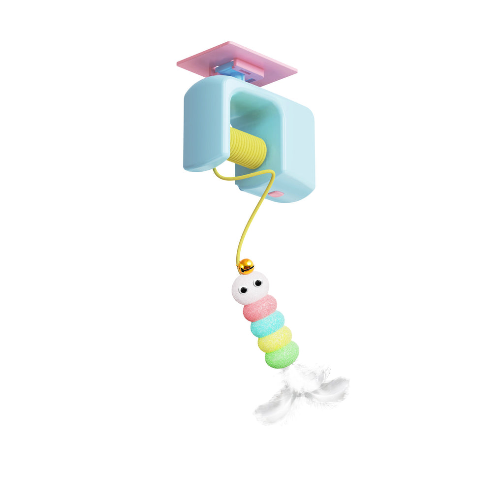 Electric Hanging Door Cat Toy with Teasing Stick